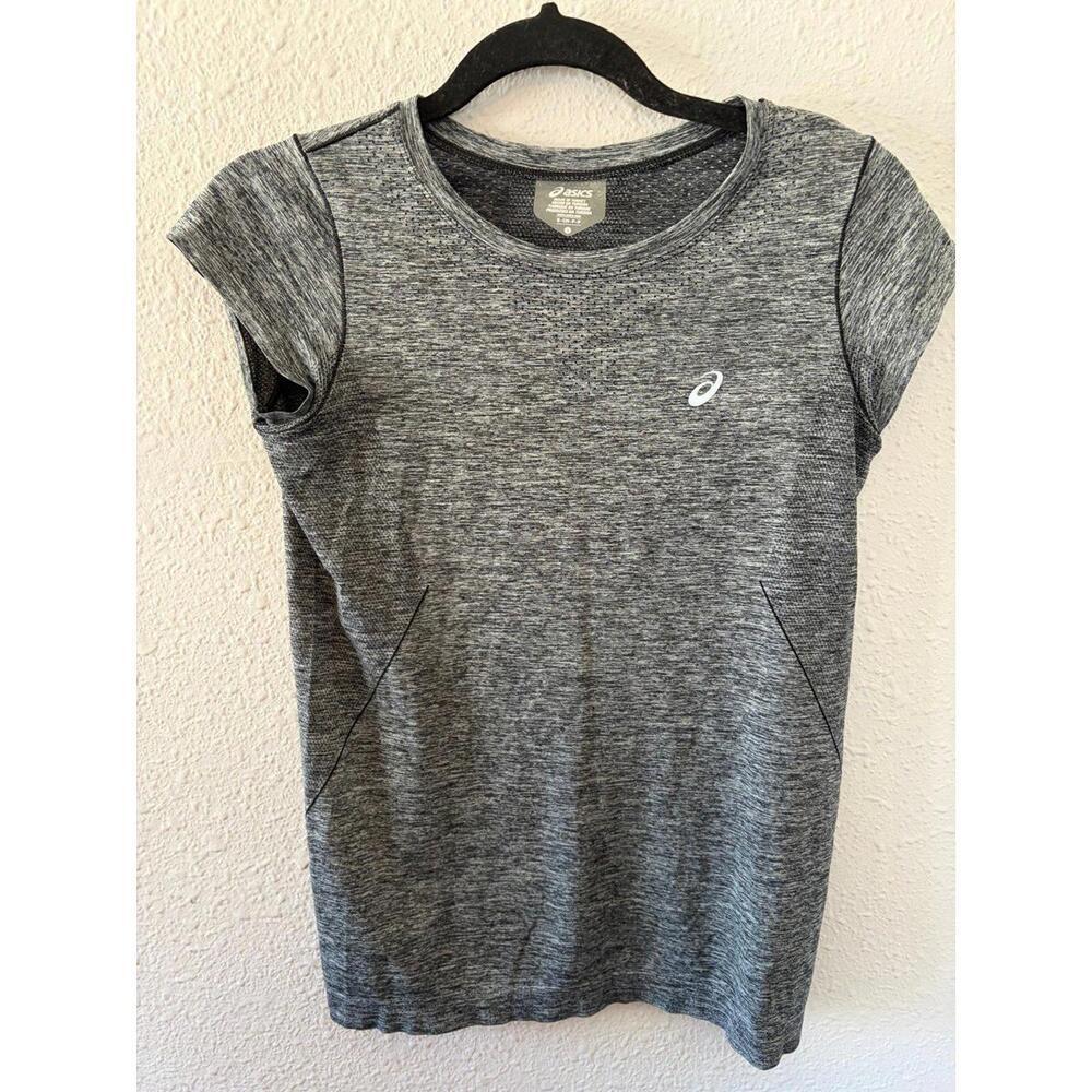 Asics running seamless grey tee size S women's